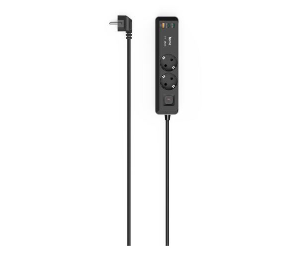 Hama Listwa zasilająca 2GN schuko, 1,4M, 2xUSB C/A, PD 65W - 1416380 - zdjęcie